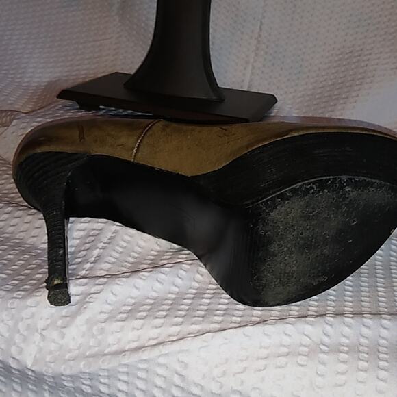 Steve Madden Luxe Brown Peep Toe Platform Stiletto Heels Size 7.5 - Picture 4 of 8
